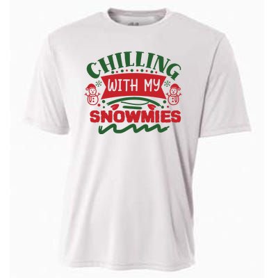 Chilling With My Snowmies Winter Cooling Performance Crew T-Shirt