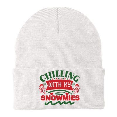 Chilling With My Snowmies Winter Knit Cap Winter Beanie