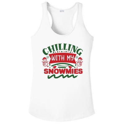 Chilling With My Snowmies Winter Ladies PosiCharge Competitor Racerback Tank