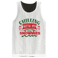 Chilling With My Snowmies Winter Mesh Reversible Basketball Jersey Tank