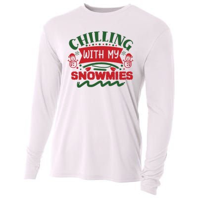 Chilling With My Snowmies Winter Cooling Performance Long Sleeve Crew