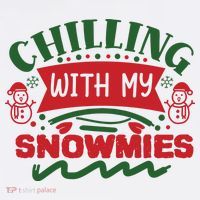 Chilling With My Snowmies Winter Youth Performance Sprint T-Shirt