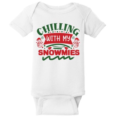 Chilling With My Snowmies Winter Baby Bodysuit