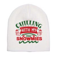 Chilling With My Snowmies Winter Short Acrylic Beanie