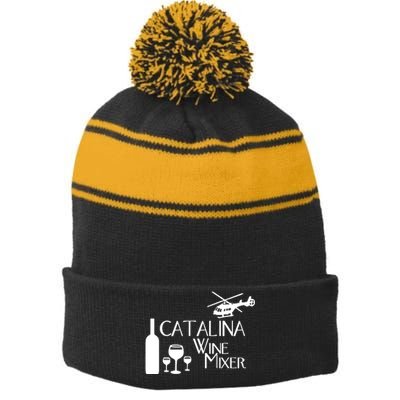 Catalina Wine Mixer Comedy Step Brothers Novelty Stripe Pom Pom Beanie