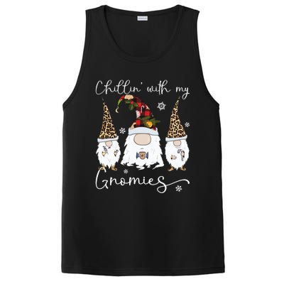 Chillin With My Gnomies Gnome And Coffee Red Plaid Christmas Gift PosiCharge Competitor Tank