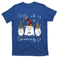 Chillin With My Gnomies Gnome And Coffee Red Plaid Christmas Gift T-Shirt