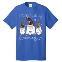 Chillin With My Gnomies Gnome And Coffee Red Plaid Christmas Gift Tall T-Shirt