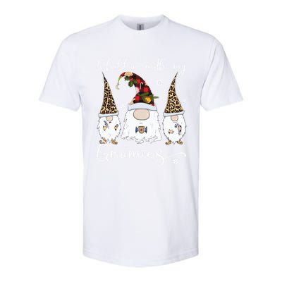 Chillin With My Gnomies Gnome And Coffee Red Plaid Christmas Gift Softstyle CVC T-Shirt