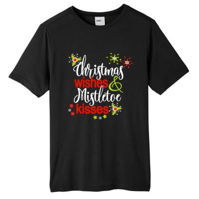 Christmas Wishes Mistletoe Kisses Tall Fusion ChromaSoft Performance T-Shirt