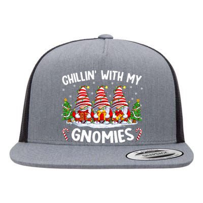 Chillin With My Gnomies Matching Family Christmas Pjs Gnome  Flat Bill Trucker Hat