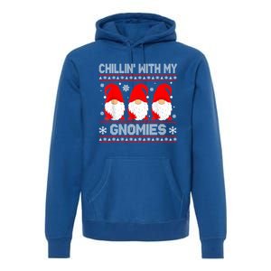 Chillin With My Gnomies Matching Family Christmas Gnome Gift Premium Hoodie