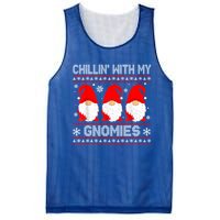 Chillin With My Gnomies Matching Family Christmas Gnome Gift Mesh Reversible Basketball Jersey Tank