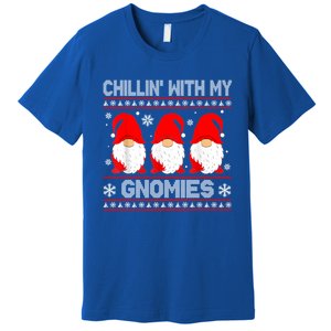 Chillin With My Gnomies Matching Family Christmas Gnome Gift Premium T-Shirt