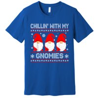 Chillin With My Gnomies Matching Family Christmas Gnome Gift Premium T-Shirt