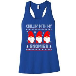 Chillin With My Gnomies Matching Family Christmas Gnome Gift Women's Racerback Tank