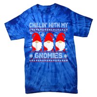 Chillin With My Gnomies Matching Family Christmas Gnome Gift Tie-Dye T-Shirt