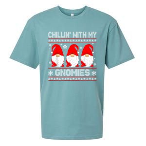 Chillin With My Gnomies Matching Family Christmas Gnome Gift Sueded Cloud Jersey T-Shirt