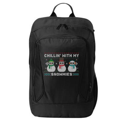 Chillin With My Snowmies Cute Snow Ugly Christmas Sweater Great Gift City Backpack