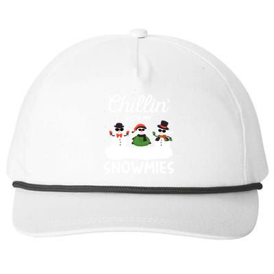 Chillin With My Snowmies Outfit Gift Cool Christmas Snow Gift Snapback Five-Panel Rope Hat