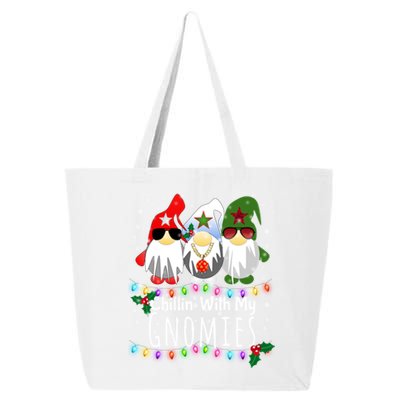 Chillin With My Gnomies Gift Funny Christmas Gnome Gift Meaningful Gift 25L Jumbo Tote