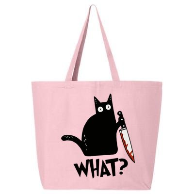 Cat What? Murderous Black Cat With Knife Gift 25L Jumbo Tote