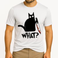 Cat What? Murderous Black Cat With Knife Gift Cooling Performance Crew T-Shirt