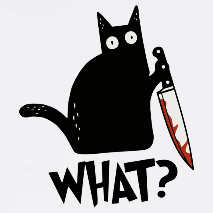 Cat What? Murderous Black Cat With Knife Gift Cooling Performance Crew T-Shirt