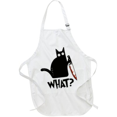 Cat What? Murderous Black Cat With Knife Gift Apron