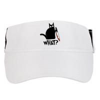 Cat What? Murderous Black Cat With Knife Gift Adult Drive Performance Visor