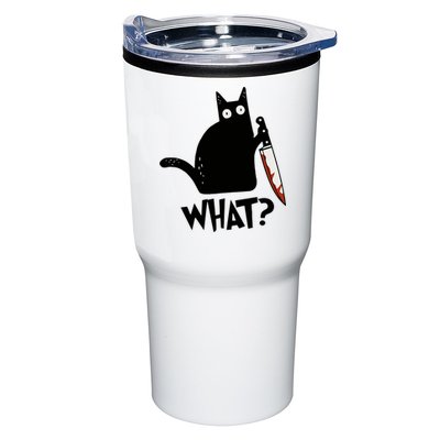 Cat What? Murderous Black Cat With Knife Gift Tumbler