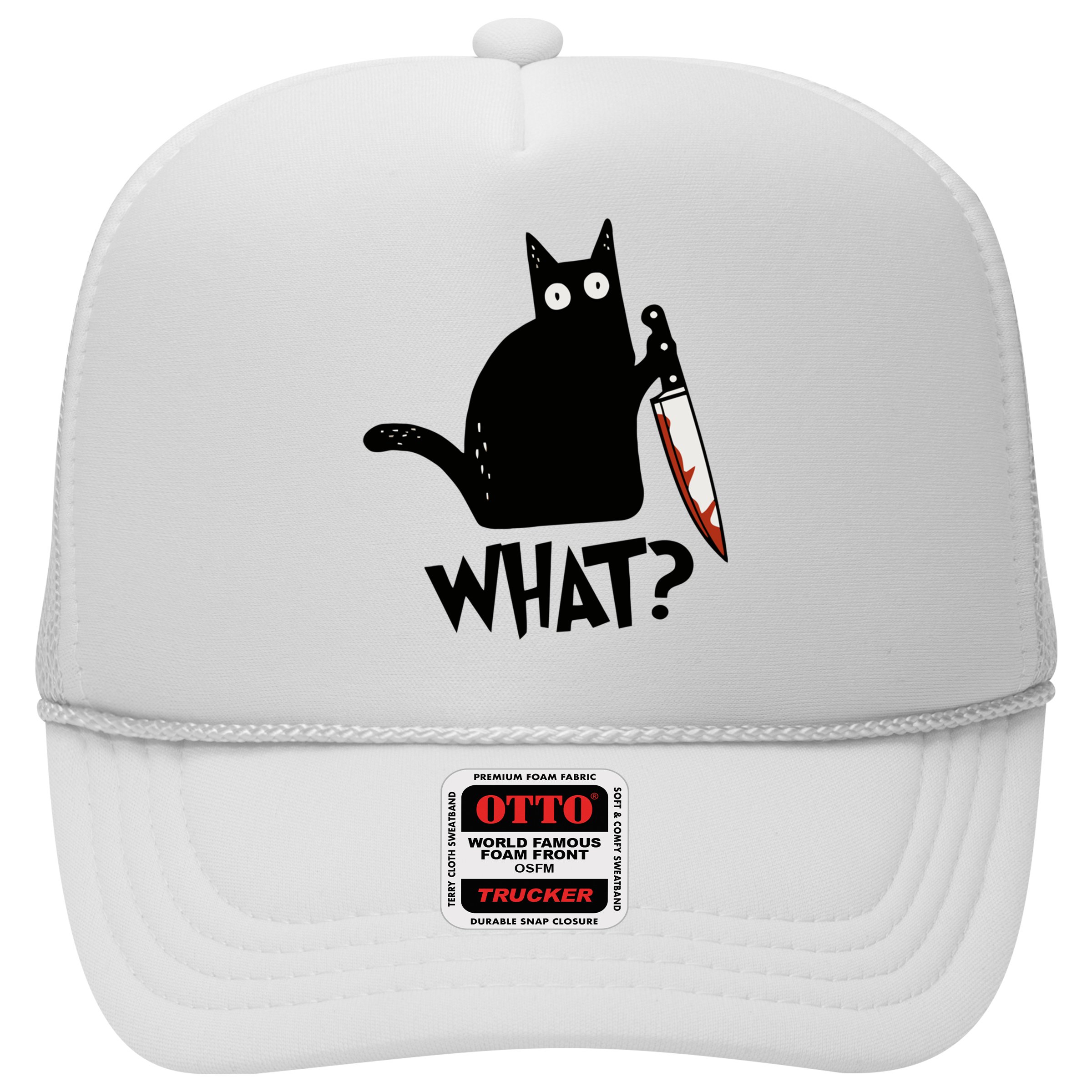 Cat What? Murderous Black Cat With Knife Gift Hat