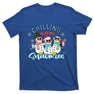 Chillin With My Snowmies Santa Snow Gift Ugly Christmas Cute Gift T-Shirt