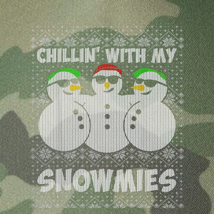 Chillin With My Snowmies Funny Ugly Christmas Legacy Tie Dye Trucker Hat