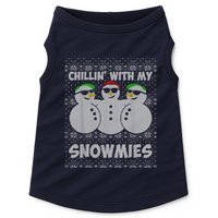 Chillin With My Snowmies Funny Ugly Christmas Doggie Tank