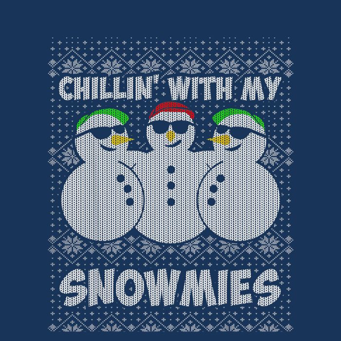 Chillin With My Snowmies Funny Ugly Christmas Youth Performance Sprint T-Shirt