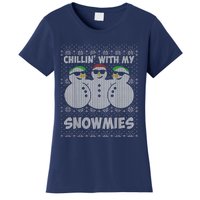 Chillin With My Snowmies Funny Ugly Christmas Women's T-Shirt