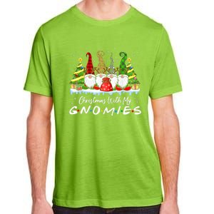 Christmas With My Gnomies Merry Christmas Buffalo Plaid Adult ChromaSoft Performance T-Shirt