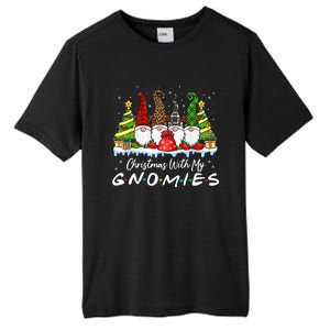 Christmas With My Gnomies Merry Christmas Buffalo Plaid Tall Fusion ChromaSoft Performance T-Shirt