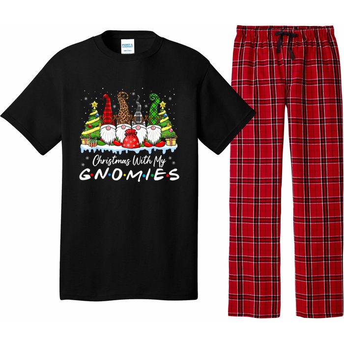 Christmas With My Gnomies Merry Christmas Buffalo Plaid Pajama Set