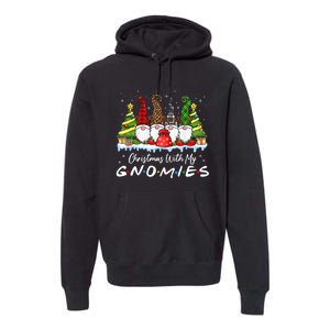 Christmas With My Gnomies Merry Christmas Buffalo Plaid Premium Hoodie