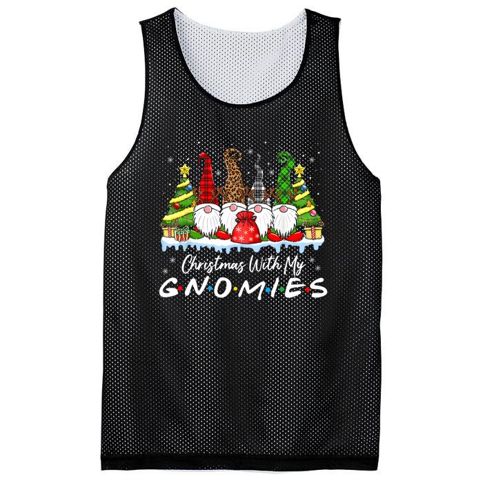 Christmas With My Gnomies Merry Christmas Buffalo Plaid Mesh Reversible Basketball Jersey Tank