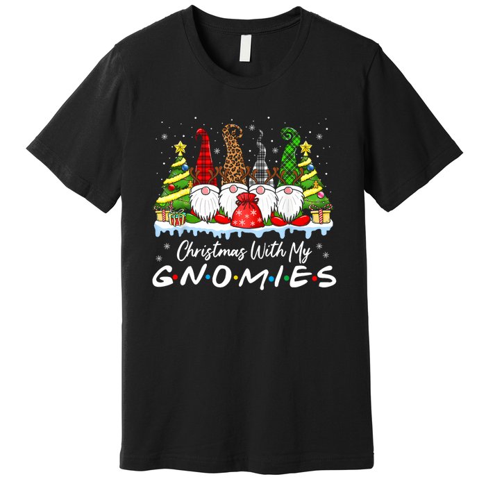 Christmas With My Gnomies Merry Christmas Buffalo Plaid Premium T-Shirt