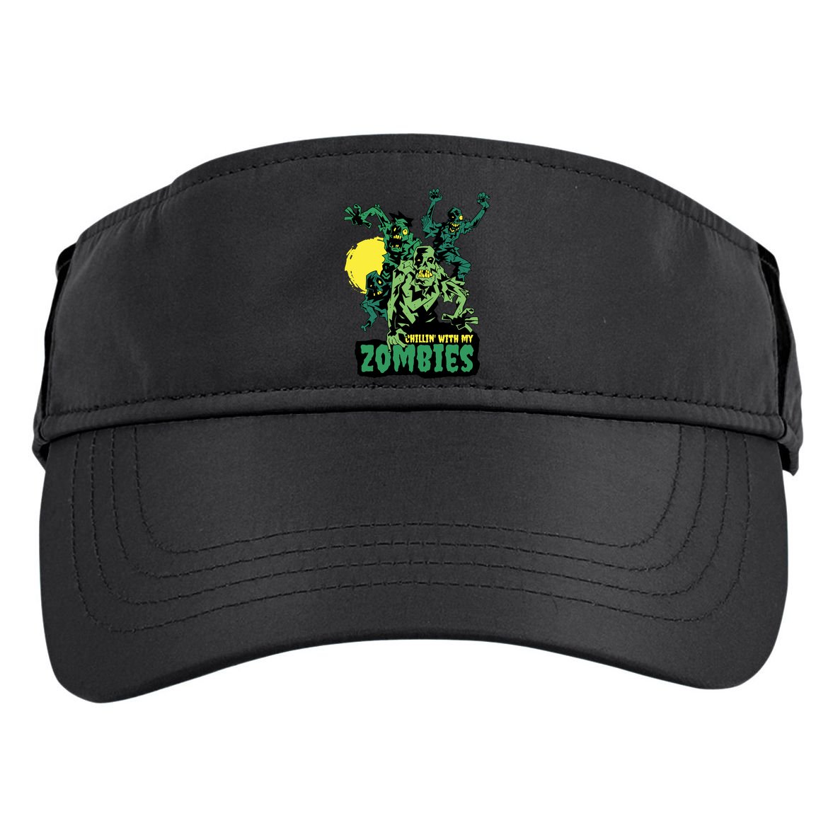 Chilling With My Zombies Adult Drive Performance Visor