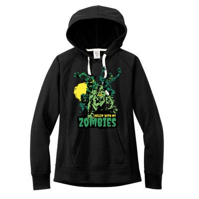 Chilling With My Zombies Women's Fleece Hoodie