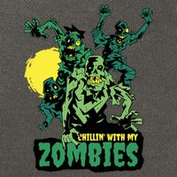 Chilling With My Zombies Cotton Canvas Backpack