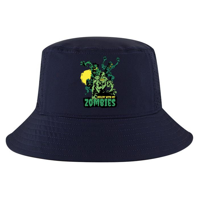 Chilling With My Zombies Cool Comfort Performance Bucket Hat
