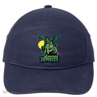 Chilling With My Zombies 7-Panel Snapback Hat