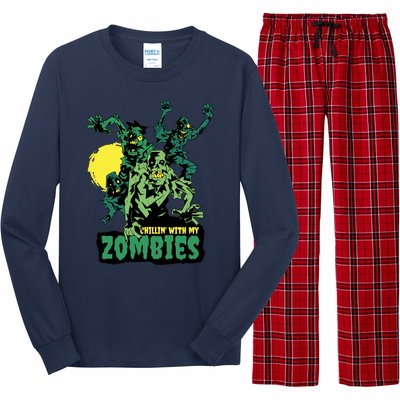 Chilling With My Zombies Long Sleeve Pajama Set