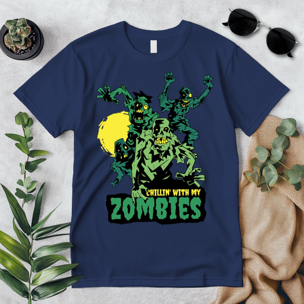 Chilling With My Zombies Premium T-Shirt